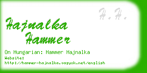 hajnalka hammer business card